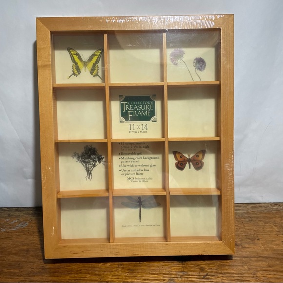 Collectors Treasure frame maple wood memory box 11 x 14 - Picture 4 of 8